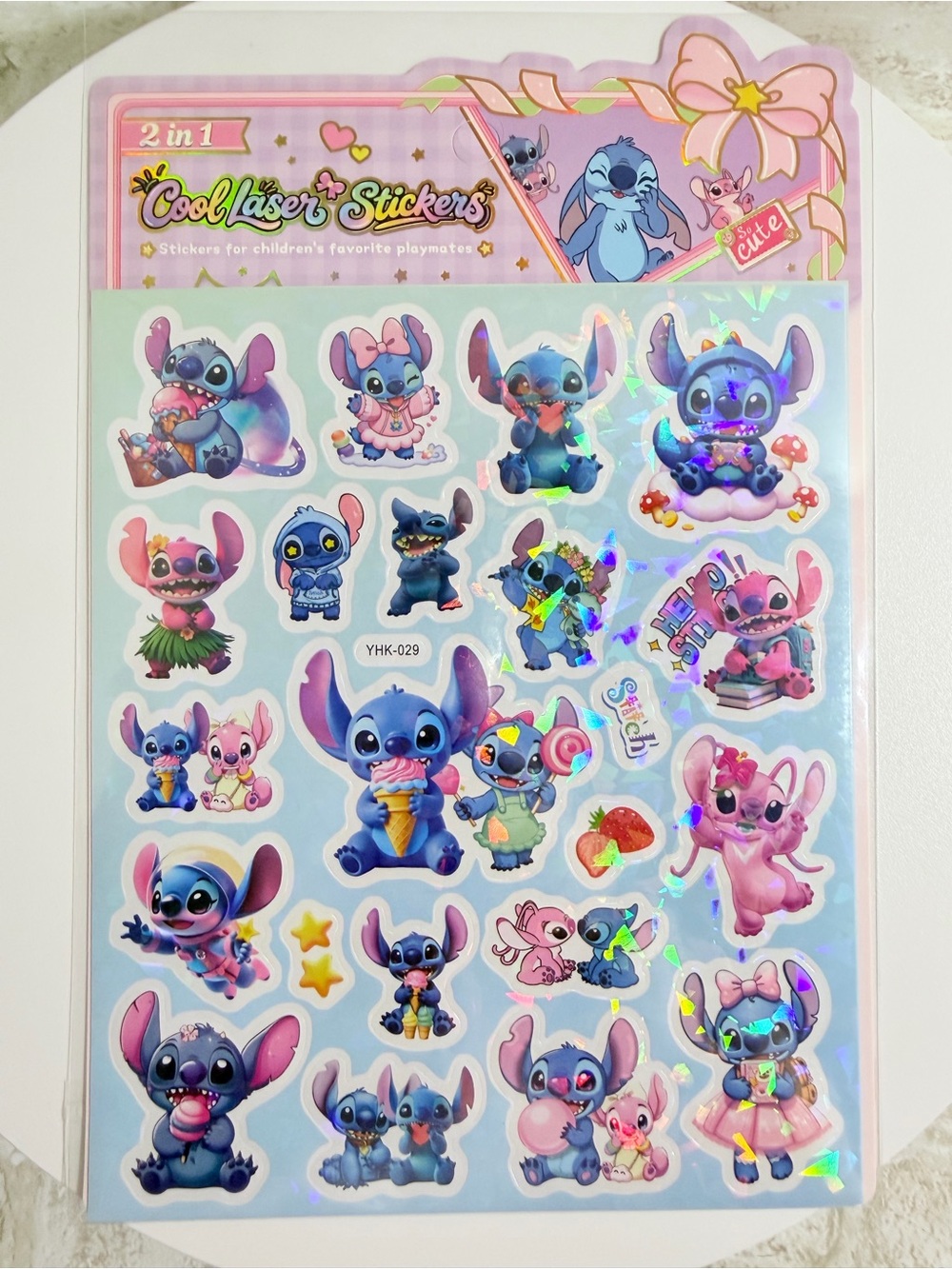Disney Stitch Plush Bag & Stitch Bundle Sticker Packs & Highlighters — Gift Set - Picture 7 of 11